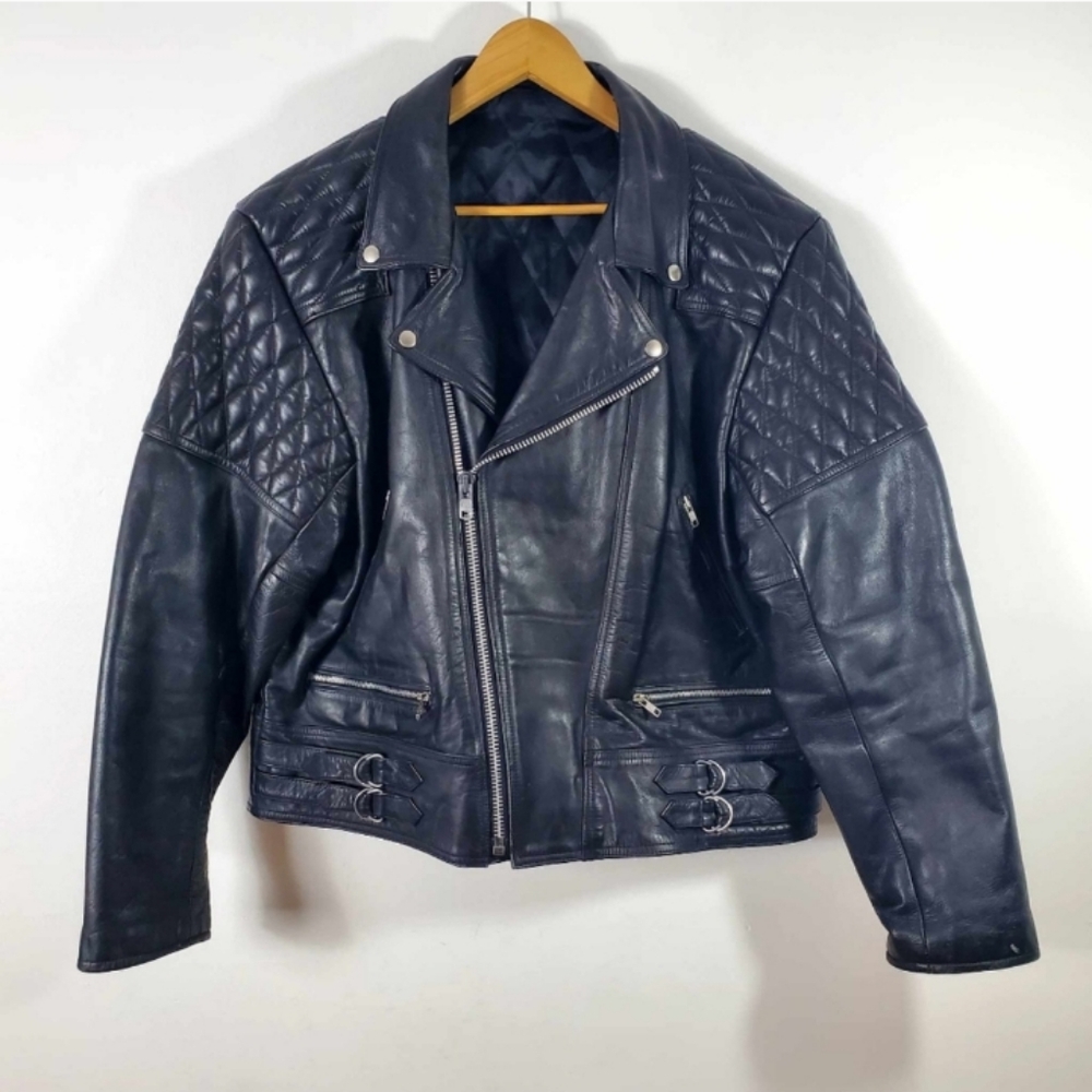 Vintage 90s Perfecto Motorcycle Men's Leather Jacket